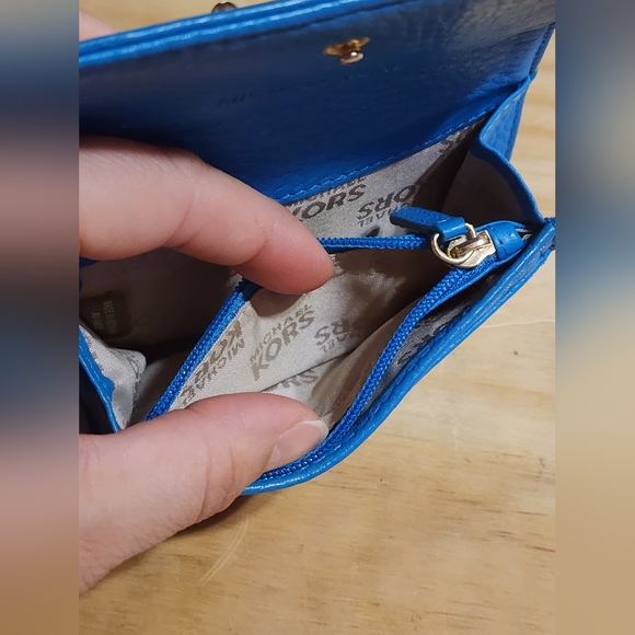 Micheal kors Jet Blue Travel Wallet Coin Aav-1402 ID key holder - Picture 11 of 14